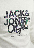Jack & Jones Bisiklet Yaka Açık Gri Erkek Sweatshırt 12242366_JORSILVERLAKE SWEAT CREW N