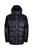 Jack & Jones Erkek Jcosouth Kapüşonlu Puffer Mont 12243424 Siyah