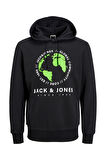 Logo Baskılı Kapüşonlu Sweatshirt - Round
