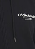 Jack & Jones Kapüşon Yaka Siyah Erkek Sweatshırt 12248197_JORVESTERBRO SWEAT ZIP HOO