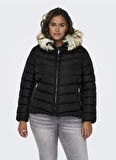 Only Siyah Kadın Mont CARNEW ELLAN QUILTED HOOD JACKET OT