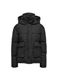 Only Siyah Kadın Mont ONLSALLY RAIN SHORT PUFFER OTW