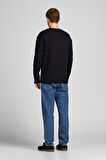 Jack & Jones Erkek Jjebradley Bisiklet Yaka Sweatshirt 12249341 Siyah