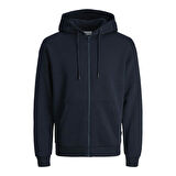 Jack & Jones 12249342 Jjebradley Sweat Zip Hood Noos Lacivert