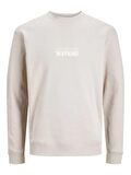 Jack&Jones Bisiklet Yaka Bej Erkek Sweatshirt 12246830