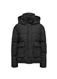 Only Siyah Kadın Mont ONLSALLY RAIN SHORT PUFFER OTW