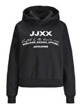 JJXX Kapüşonlu Rahat Kesim Siyah Kadın Sweatshirt 12250183