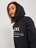 JJXX Kapüşonlu Rahat Kesim Siyah Kadın Sweatshirt 12250183