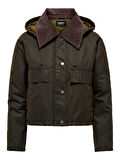 ONLMOUNTAIN WASHED CS OTW KADİFE GÖMLEK YAKA KAPÜŞONLU CROP MONT