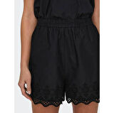 15313167 Only Onllou Lıfe Emb Loose Shorts Ptm Kadın Kot&Kanvas Şort Black