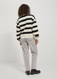 JJXX Bisiklet Yaka Çizgili Siyah Kadın Sweatshırt JXNORTH RLX LS STRIPE SWEAT SWT