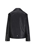 JJXX Siyah Kadın Ceket JXLUCY OVERSIZE BIKER JACKET OTW