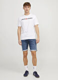 Jack & Jones Normal Bel Normal Açık Mavi Erkek Genç  Denim Şort JJIRICK JJICON SHORTS GE 341 I.K JN
