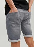 Jack & Jones Normal Bel Normal Gri Erkek Denim Şort JJIRICK JJICON SHORTS GE 370 I.K JN