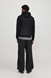 JACK&JONES JCOLOGAN SWEAT HOOD AW23 SİYAH
