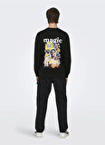Only & Sons O Yaka Siyah Erkek Sweatshırt 22027894_ONSCELEBRITY REG CREW NECK