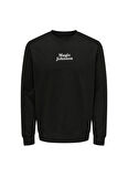 Only & Sons O Yaka Siyah Erkek Sweatshırt 22027894_ONSCELEBRITY REG CREW NECK