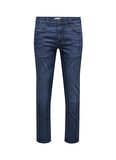 Only & Sons Normal Bel Dar Koyu Mavi Erkek Denim Pantolon ONSLOOM SLIM ONE DBD 6455 PIM DNM V