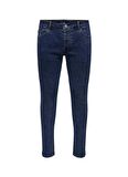 Only & Sons Yüksek Bel Dar Koyu Mavi Erkek Denim Pantolon ONSWARP SKINNY MBD 7986 BJ DNM VD