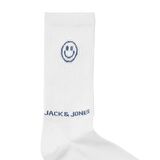 Jack & Jones 12252046 Jacsmiley Logo Tennis Sock Beyaz-Lacivert