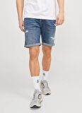 Jack & Jones Regular Fit Mavi Erkek Denim Şort JJIRICK JJFOX SHORTS 50SPS CB 039 S