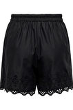 ONLLOU LIFE EMB LOOSE SHORTS WVN SİYAH