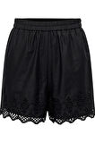 ONLLOU LIFE EMB LOOSE SHORTS WVN SİYAH
