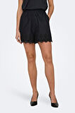 ONLLOU LIFE EMB LOOSE SHORTS WVN SİYAH