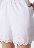 Only Normal Bel Normal Beyaz Kadın Şort ONLLOU LIFE EMB LOOSE SHORTS PTM