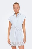ONLLOU LIFE EMB S/S SHIRT DRESS PTM BEYAZ