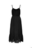 15313166 Only Onllou Lıfe Emb Strap Ankel Dress Ptm Kadın Elbise Black