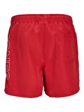 Jack&Jones Regular Fit Yazılı Kırmızı Erkek Deniz Şortu 12253118