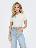 Only Onlbetty Life Ss O-Neck Kadın Crop T-shirt 15311891