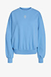 JJXX Jxjada Kadın Mavi Sweatshirt 12244363-Silverlakeblue