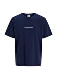 Jack & Jones Yuvarlak Yaka Lacivert Erkek T-Shirt RDDODIS TEE S/S CREW NECK SN