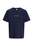 Jack & Jones Yuvarlak Yaka Lacivert Erkek T-Shirt RDDODIS TEE S/S CREW NECK SN
