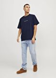 Jack & Jones Yuvarlak Yaka Lacivert Erkek T-Shirt RDDODIS TEE S/S CREW NECK SN
