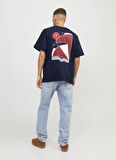 Jack & Jones Yuvarlak Yaka Lacivert Erkek T-Shirt RDDODIS TEE S/S CREW NECK SN