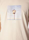Jack & Jones Bisiklet Yaka Krem Erkek T-Shirt JORLAFAYETTE PHOTO TEE SS CREW NECK