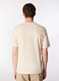 Jack & Jones Bisiklet Yaka Krem Erkek T-Shirt JORLAFAYETTE PHOTO TEE SS CREW NECK
