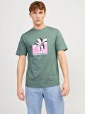 Jack&Jones Jortampa Aop Branding Tee Erkek T-shirt