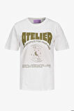 JJXX Jxletitia Kadın Beyaz T-Shirt 12252011-BlancdeBlanc
