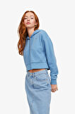 JJXX Jxabbie Kadın Mavi Sweatshirt 12219609-Silverlakeblue