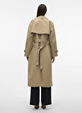 Vero Moda Krem Kadın Trençkot VMCHLOE LONG TRENCHCOAT GA NOOS