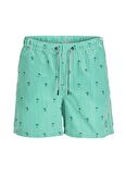 Jack & Jones Yeşil Erkek Şort Mayo JPSTFIJI JJSWIM SMALL STRIPES LY SN