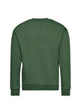 Jack & Jones Baskılı Erkek Koyu Yeşil Sweatshırt JJEJOSH SWEAT CREW NECK NOOS JNR