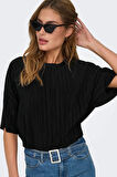 Only Kadın Onlravenna Bisiklet Yaka Kısa Kollu T-Shirt 15318506 Siyah