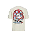 Jack & Jones Jortoast Tee Ss Crew Neck Erkek T-Shirt 12254168-Buttercream