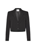 Only Siyah Kadın Blazer ONLELLY LIFE L/S CROP BOX BLAZER CC