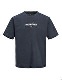 Jack&Jones O Yaka Yazılı Antrasit Erkek T-Shirt 12251105